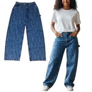 ASOS design Baggy High Waisted Rise Skater Jeans - Women’s 30/32